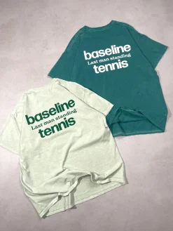 Vice 84 'Baseline' Washed Tees Twinpack - Green/Stone