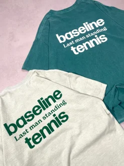 Vice 84 'Baseline' Washed Tees Twinpack - Green/Stone