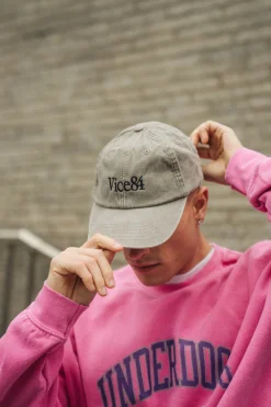 Vice 84 'Classic' Cap - Washed Grey