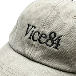 Vice 84 'Classic' Cap - Washed Grey