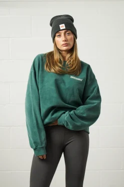 Vice 84 'Classics' Vintage Washed Sweater - Forest