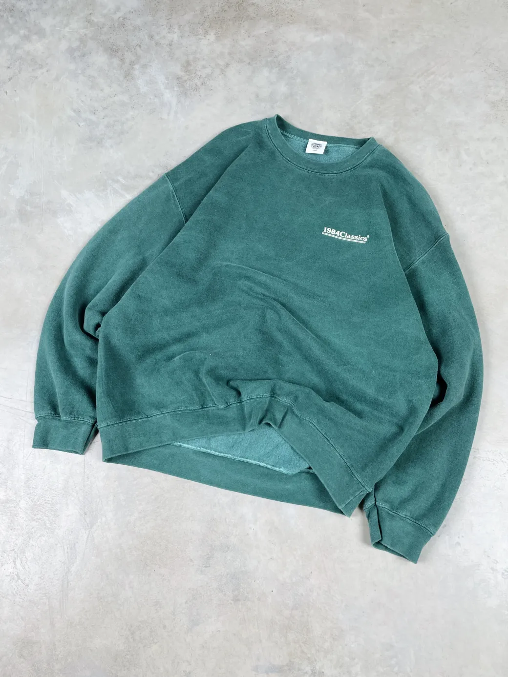 Vice 84 'Classics' Vintage Washed Sweater - Forest