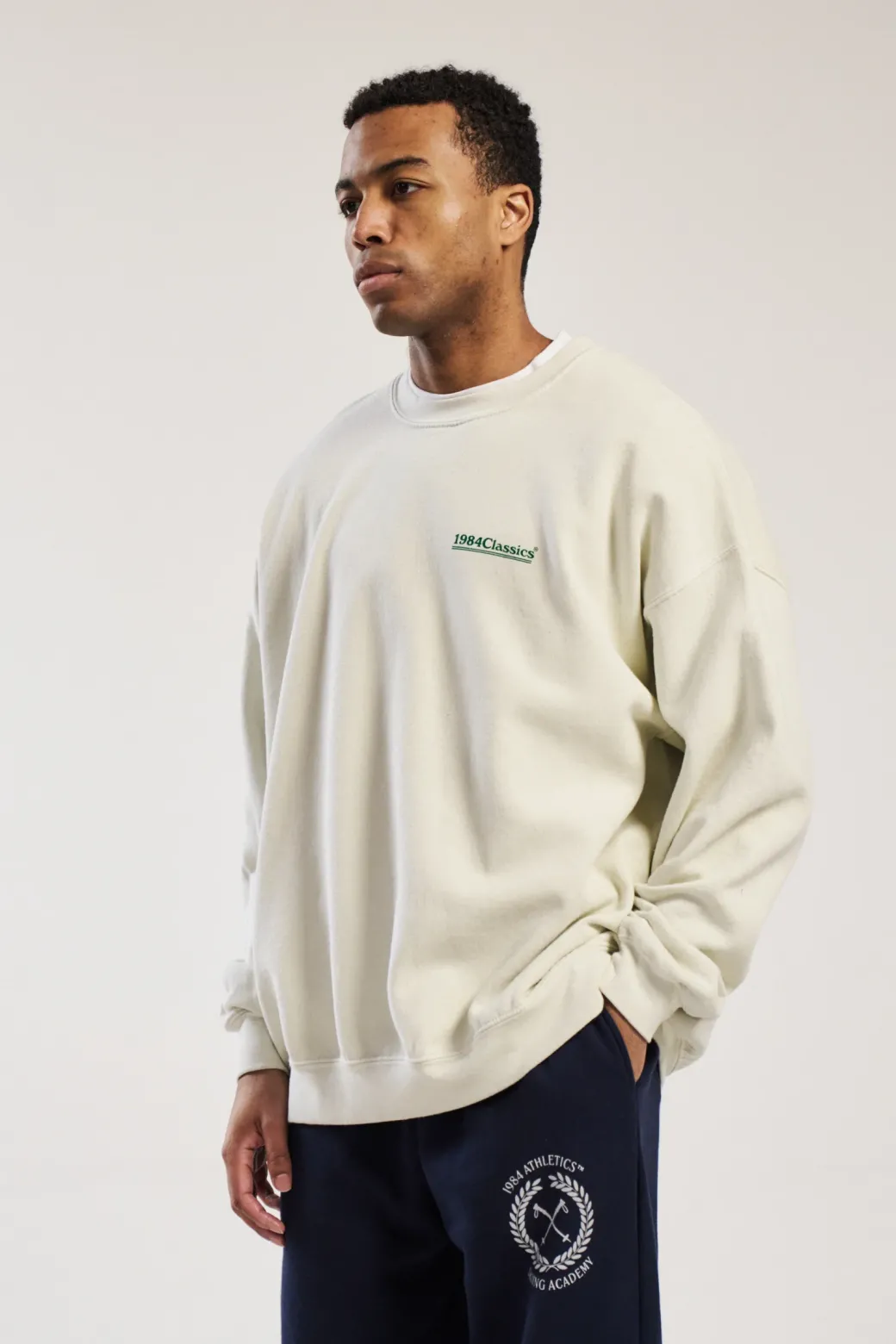 Vice 84 'Classics' Vintage Washed Sweater - Cream