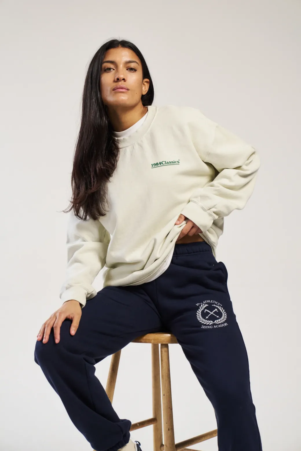 Vice 84 'Classics' Vintage Washed Sweater - Cream