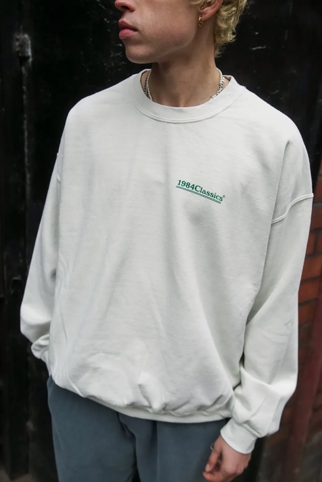 Vice 84 'Classics' Vintage Washed Sweater - Cream