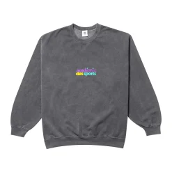 Vice 84 'Club Académie' Embroidered Sweater - Vintage Washed Charcoal