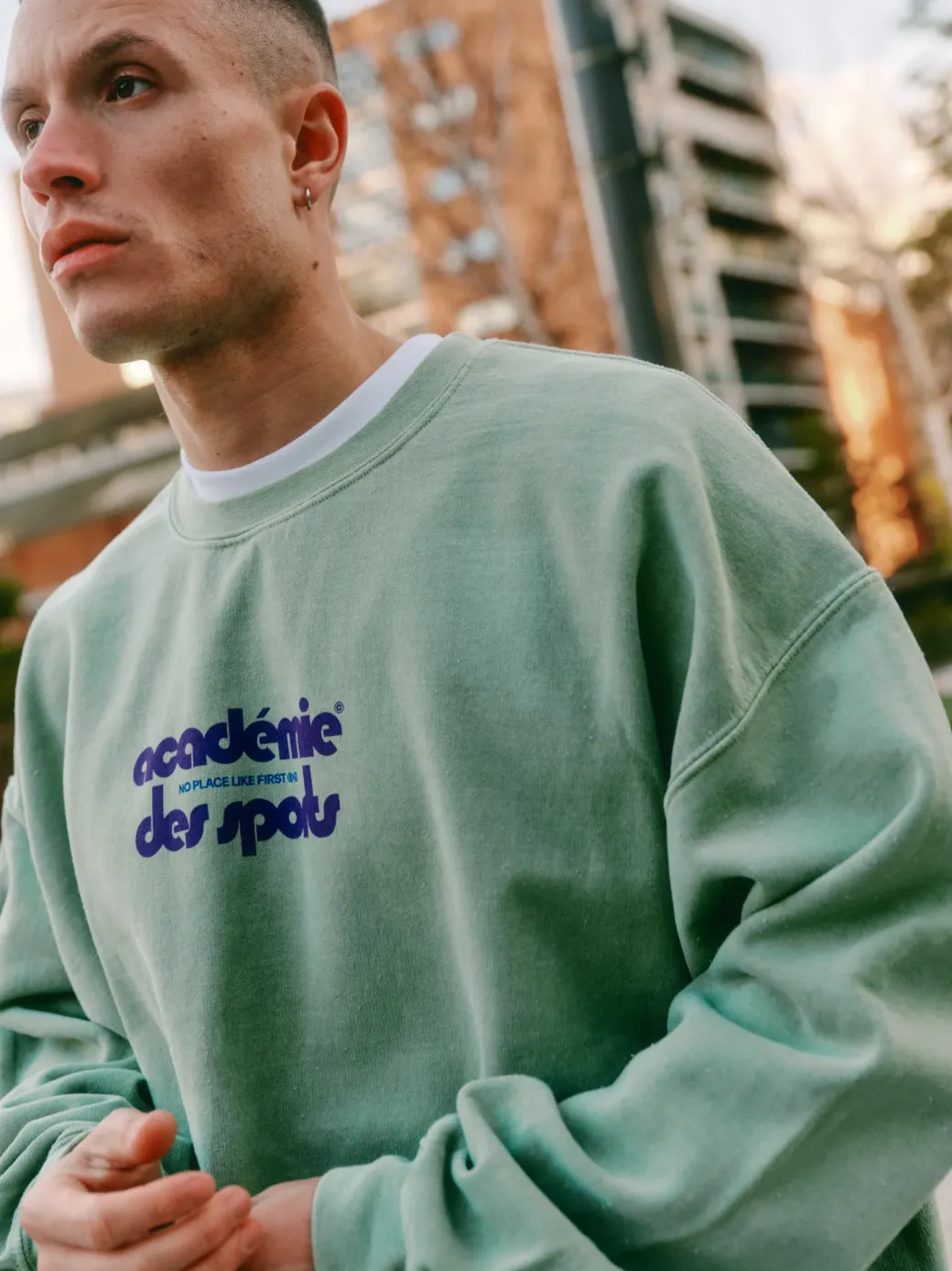Vice 84 'Club Académie' Vintage Washed Sweater - Pistachio