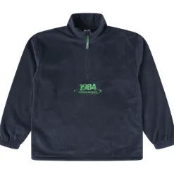 Vice 84 'Disc' Fleece 1/2 Zip Pullover - Black / Navy / Forest Green