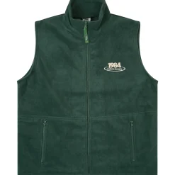 Vice 84 'Disc' Fleece Gilet - Forest Green / Navy