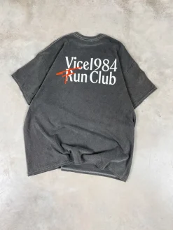 Vice 84 'Fun Club' Vintage Washed Tee - Washed Black