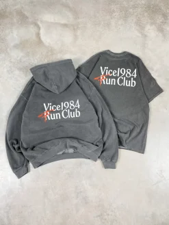 Vice 84 'Fun Club' Vintage Washed Tee - Washed Black