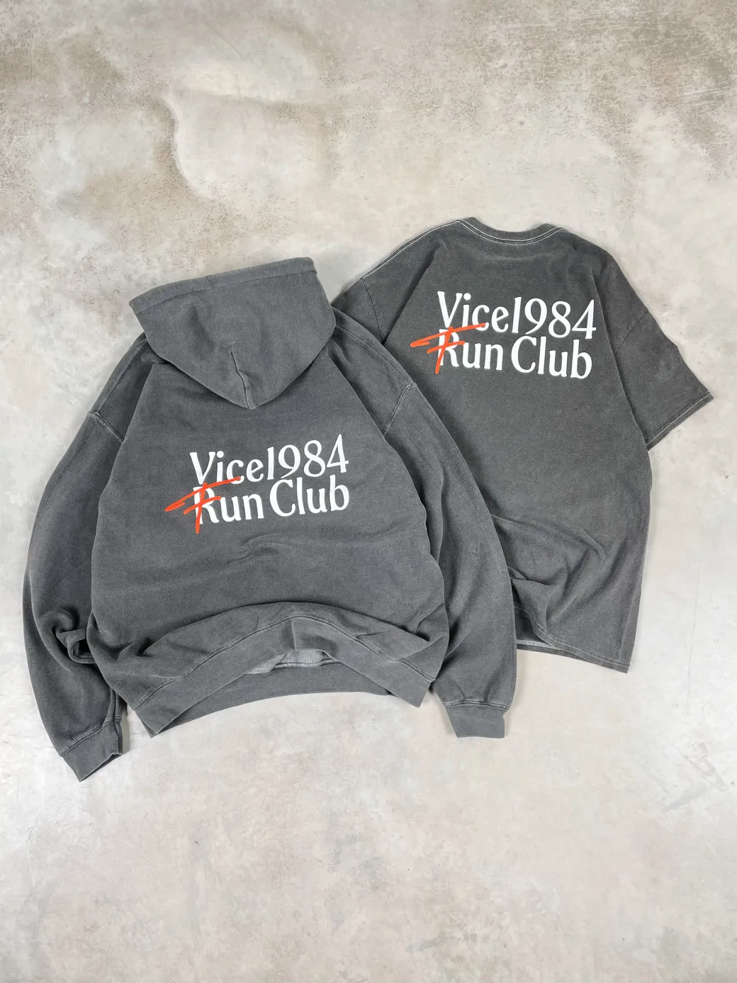 Vice 84 'Fun Club' Vintage Washed Tee - Washed Black