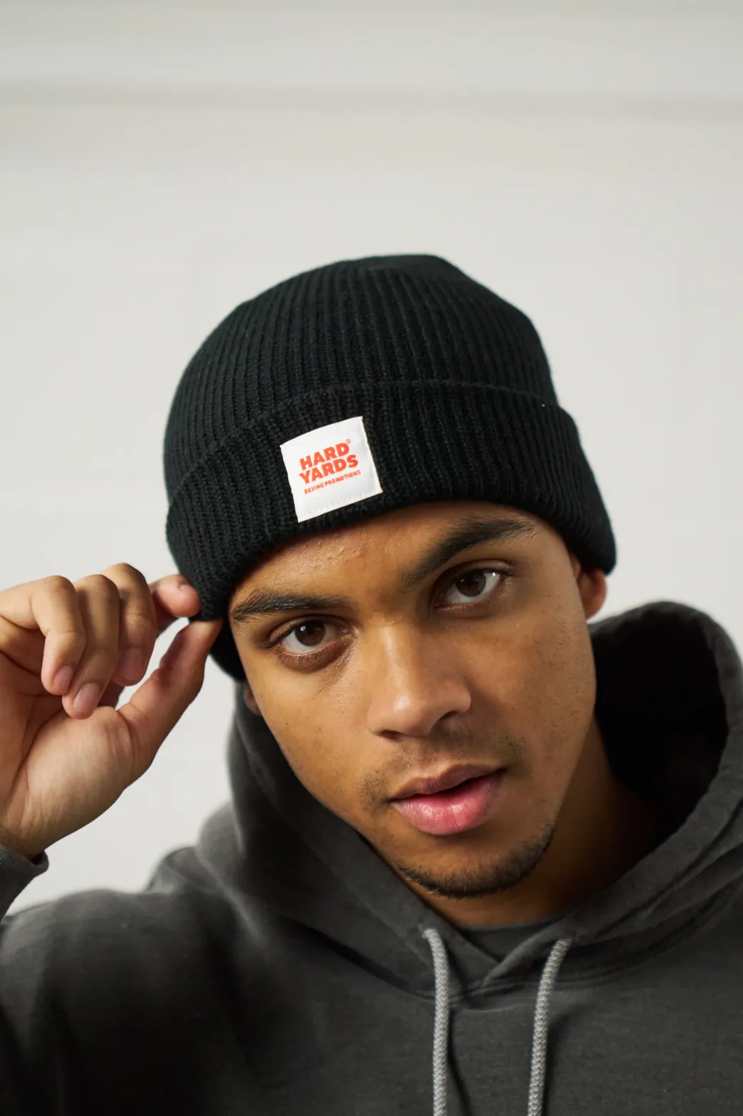 Vice 84 'Hard Yards' Fisherman Ribbed Beanie - Black
