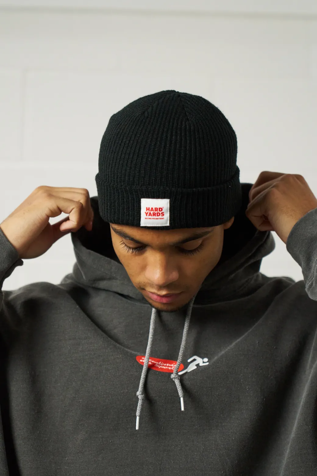 Vice 84 'Hard Yards' Fisherman Ribbed Beanie - Black