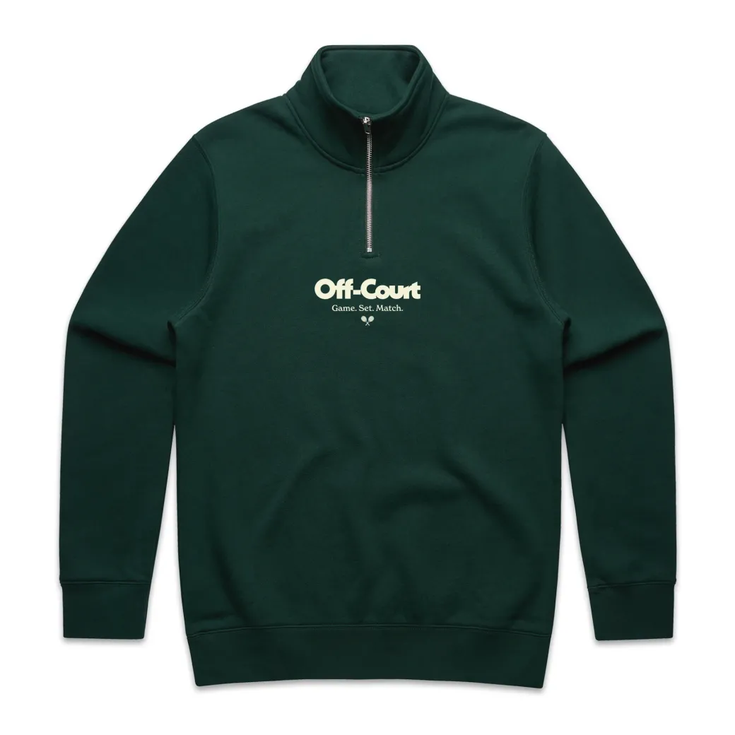 Vice 84 'Off-Court GSM' 1/4 Zip Sweater - Pine