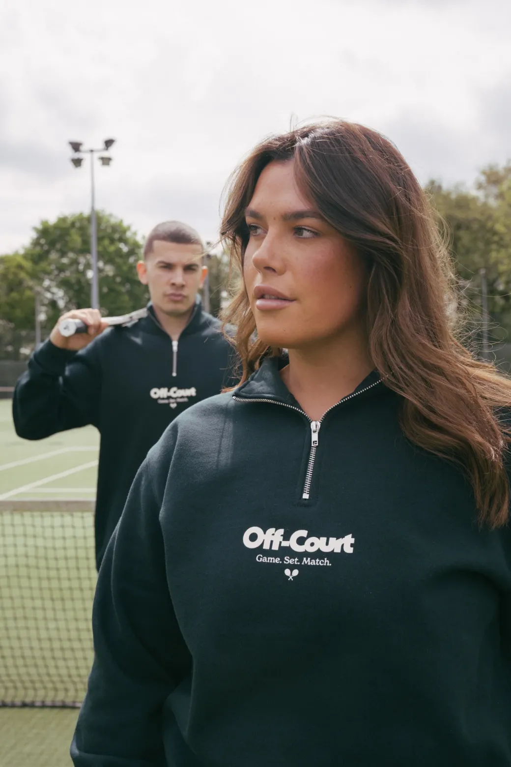 Vice 84 'Off-Court GSM' 1/4 Zip Sweater - Pine