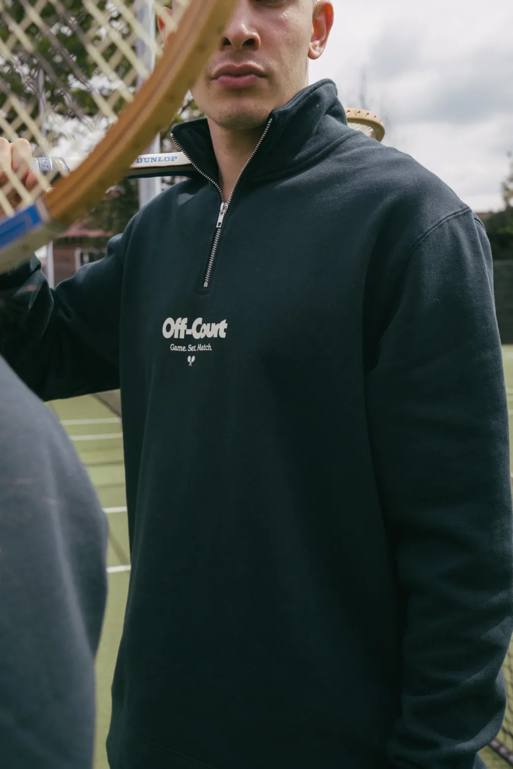 Vice 84 'Off-Court GSM' 1/4 Zip Sweater - Pine