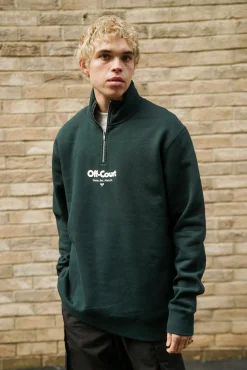Vice 84 'Off-Court GSM' 1/4 Zip Sweater - Pine