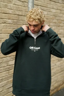 Vice 84 'Off-Court GSM' 1/4 Zip Sweater - Pine