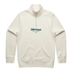 Vice 84 'Off-Court GSM' 1/4 Zip Sweater - Ecru
