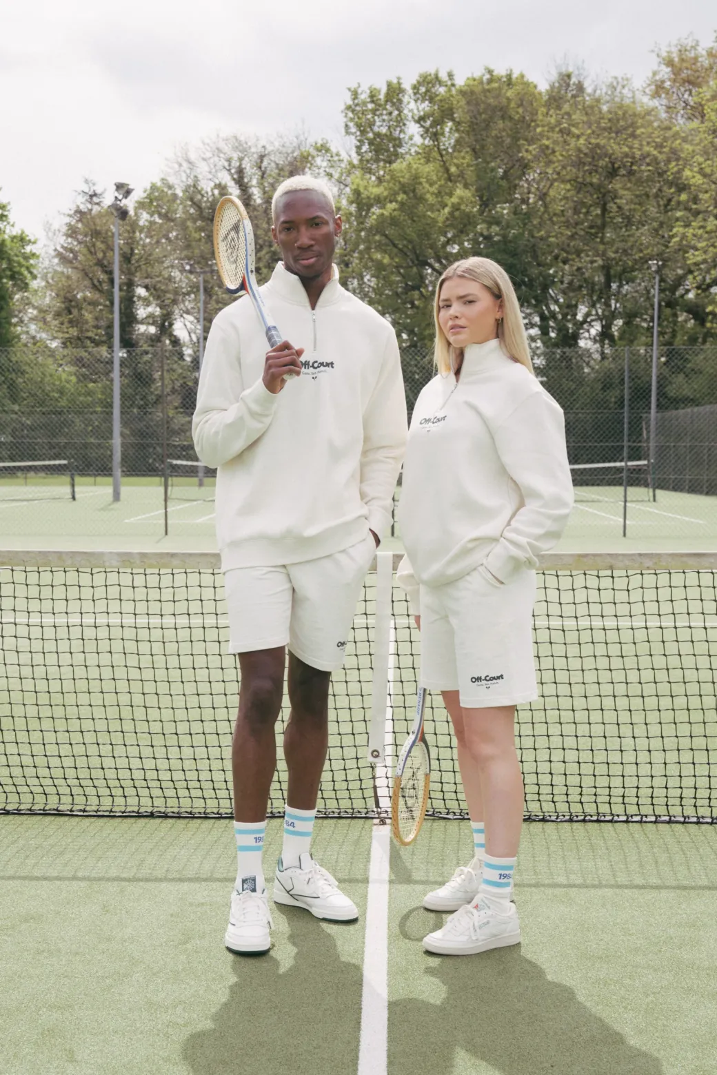 Vice 84 'Off-Court GSM' 1/4 Zip Sweater - Ecru