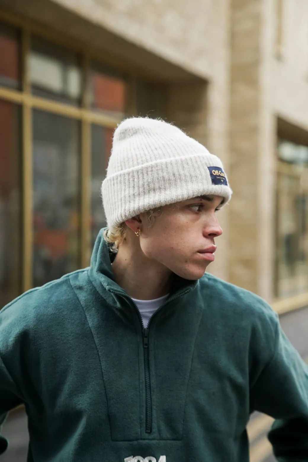 Vice 84 'Off-Court GSM' Cosy Ribbed Beanie - Almond