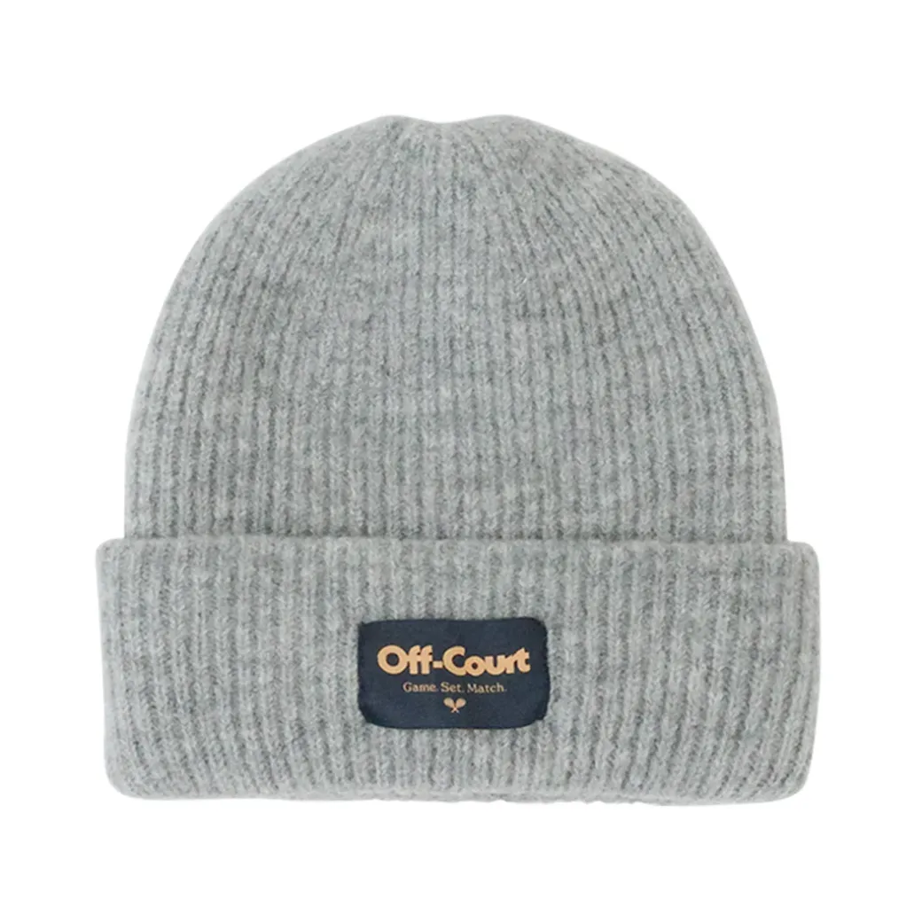 Vice 84 'Off-Court GSM' Cosy Ribbed Beanie - Grey