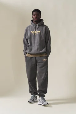 Vice 84 'Off-Court GSM' Hoodie & Jogger Set -  Vintage Washed Charcoal