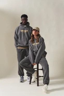 Vice 84 'Off-Court GSM' Hoodie & Jogger Set -  Vintage Washed Charcoal