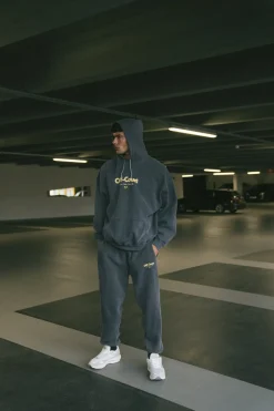 Vice 84 'Off-Court GSM' Hoodie & Jogger Set -  Vintage Washed Charcoal