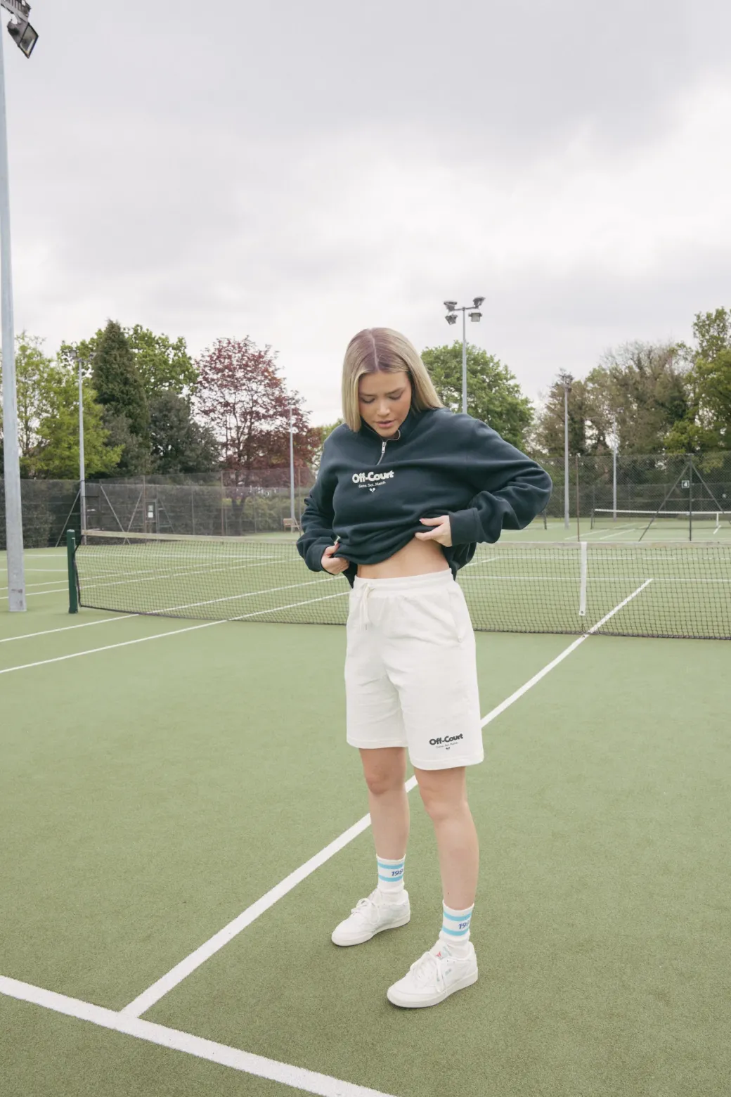 Vice 84 'Off-Court GSM' Jogger Shorts - Ecru