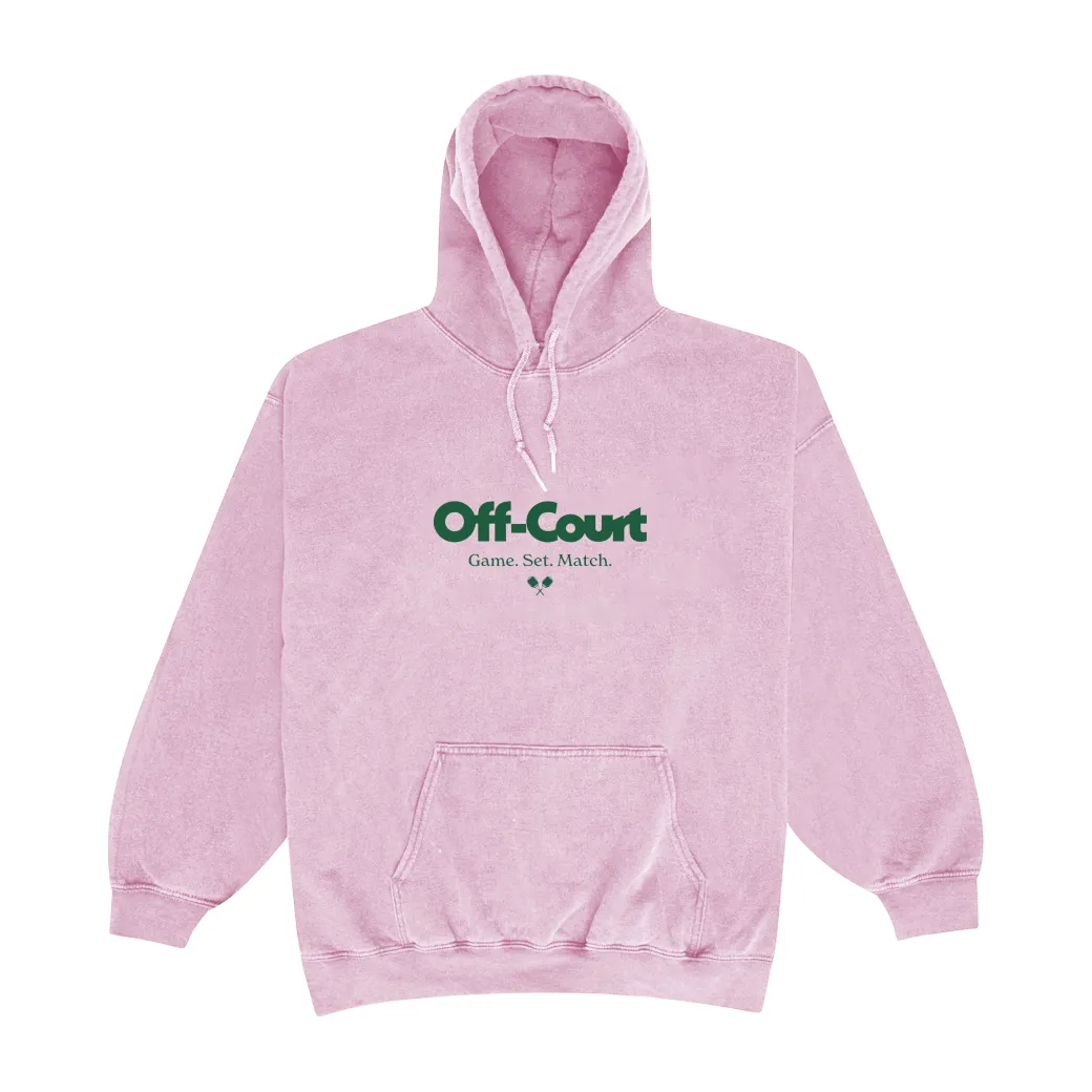 Vice 84 'Off-Court GSM' Vintage Washed Hoodie - Pink