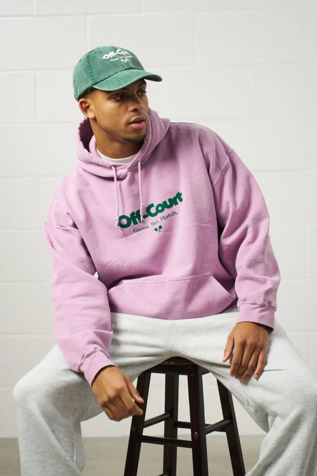 Vice 84 'Off-Court GSM' Vintage Washed Hoodie - Pink