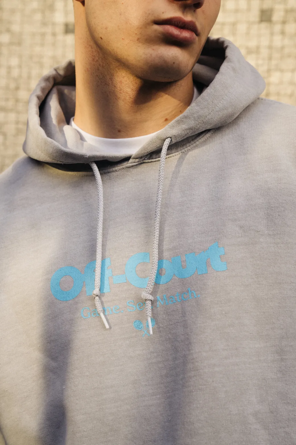 Vice 84 'Off-Court GSM' Vintage Washed Hoodie - Ash