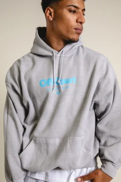 Vice 84 'Off-Court GSM' Vintage Washed Hoodie - Ash