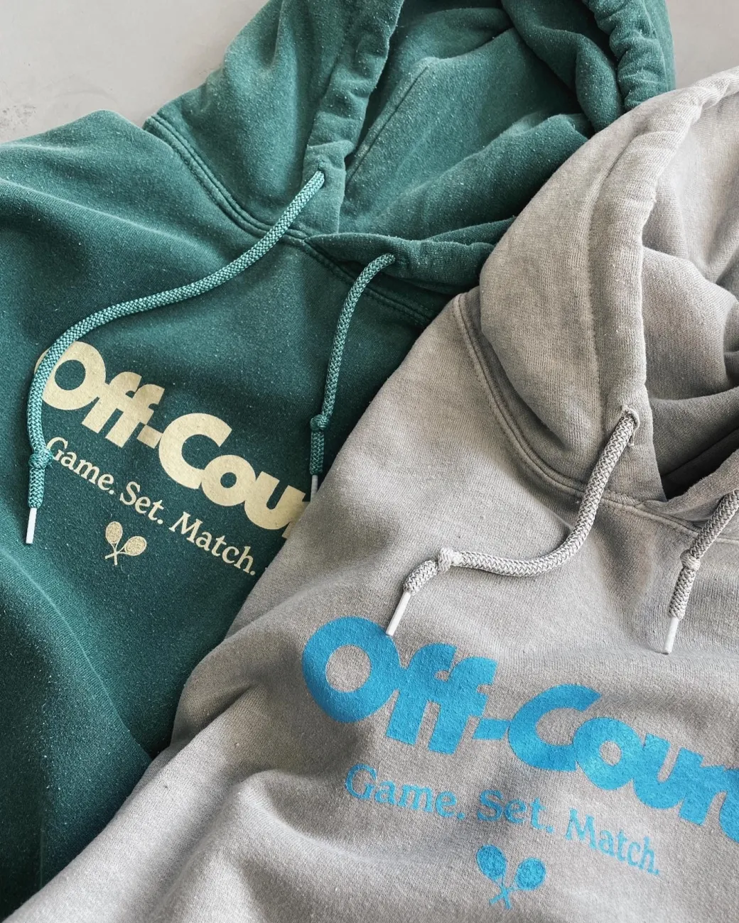 Vice 84 'Off-Court GSM' Vintage Washed Hoodie - Ash