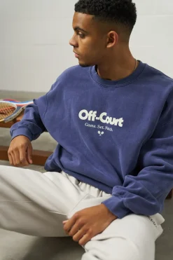 Vice 84 'Off-Court GSM' Vintage Washed Sweater - Navy