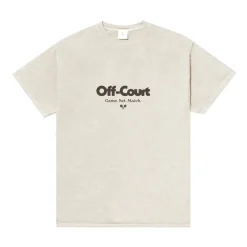Vice 84 'Off-Court GSM' Vintage Washed Tee - Cream