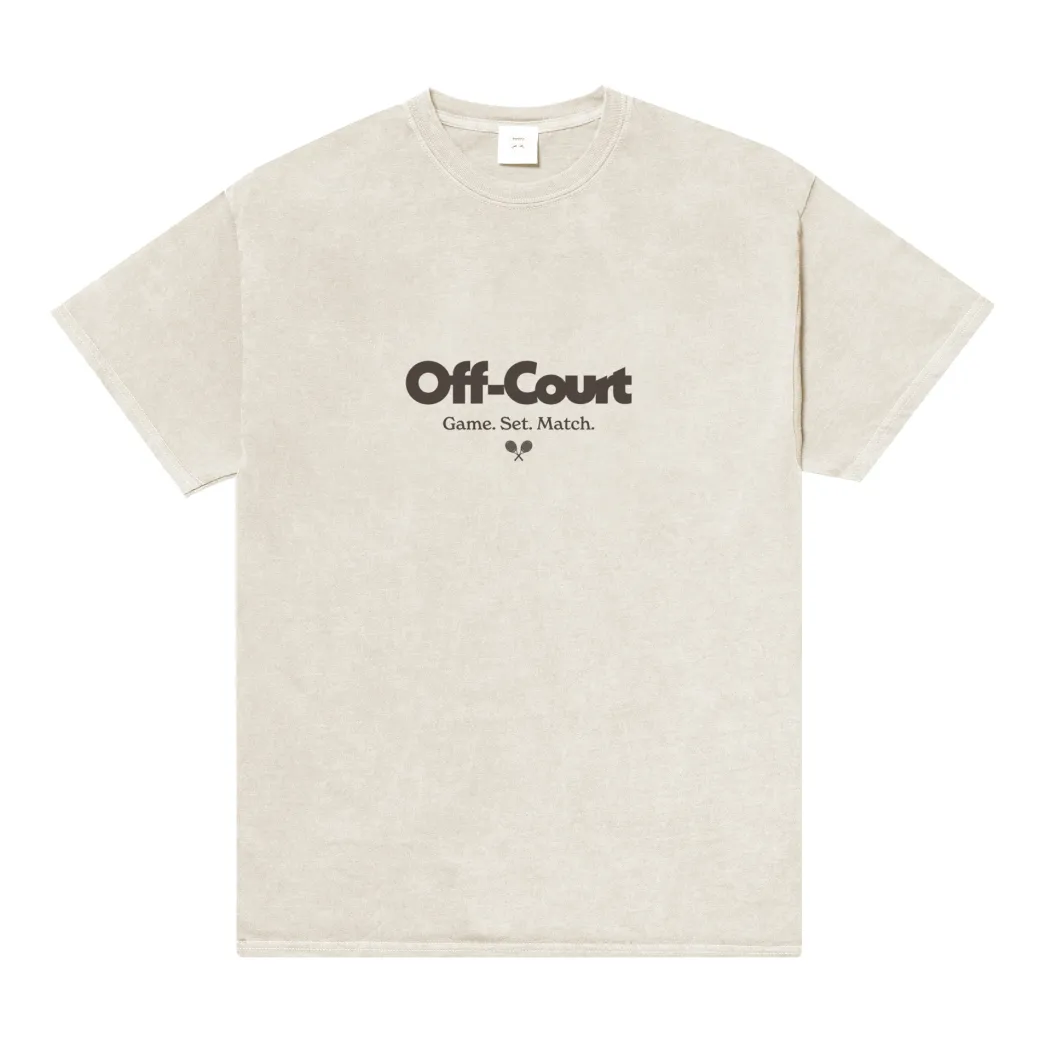 Vice 84 'Off-Court GSM' Vintage Washed Tee - Cream