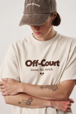 Vice 84 'Off-Court GSM' Vintage Washed Tee - Cream