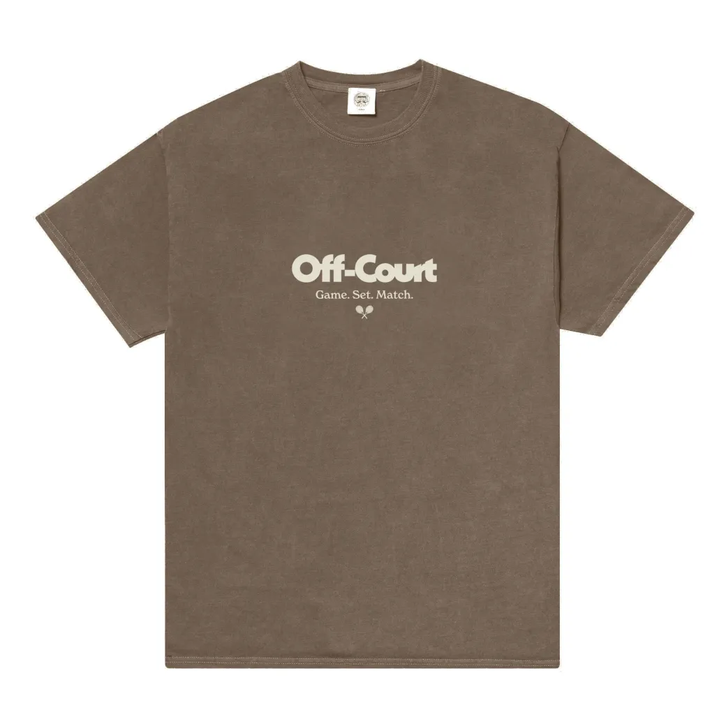Vice 84 'Off-Court GSM' Vintage Washed Tee - Brown