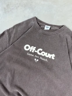 Vice 84 'Off-Court GSM' Vintage Washed Tee - Brown