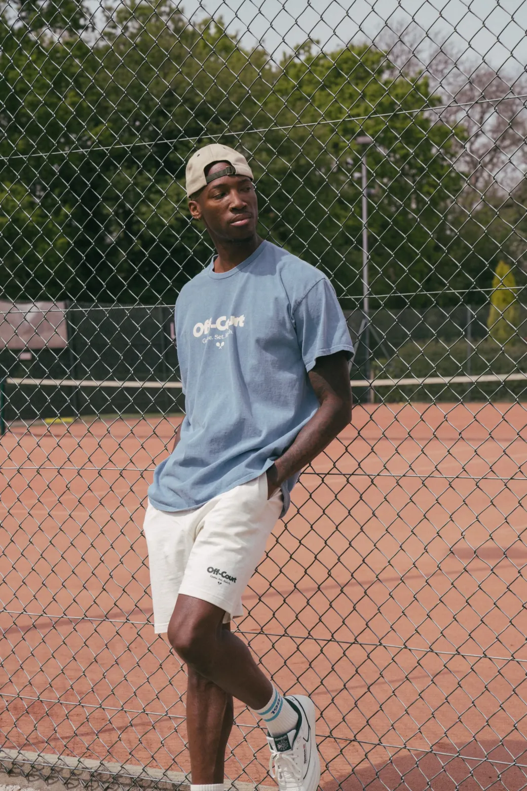 Vice 84 'Off-Court GSM' Vintage Washed Tee - Sky