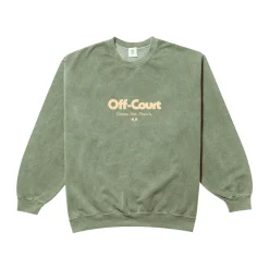 Vice 84 'Off-Court GSM' Vintage Washed Sweater - Khaki