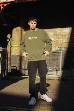 Vice 84 'Off-Court GSM' Vintage Washed Sweater - Khaki