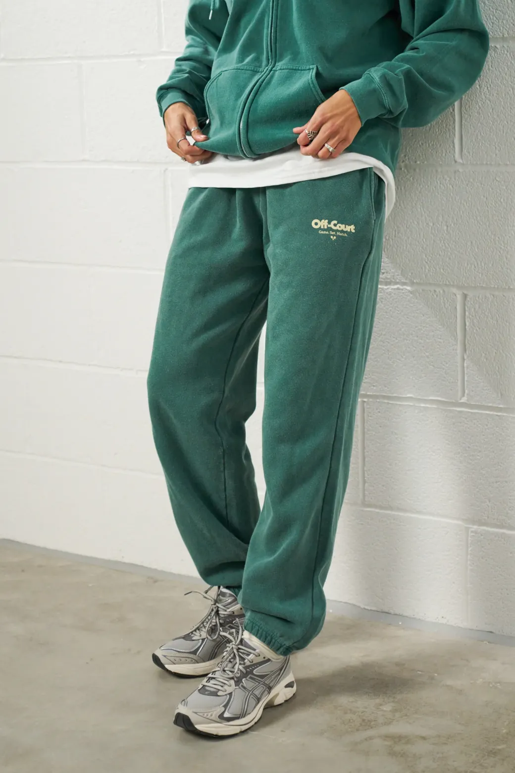 Vice 84 'Off-Court GSM' Vintage Washed Joggers - Forest