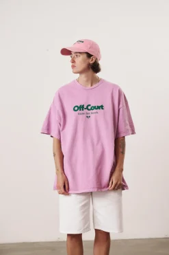 Vice 84 'Off-Court GSM' Vintage Washed Tee - Pink
