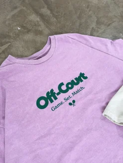 Vice 84 'Off-Court GSM' Vintage Washed Tee - Pink