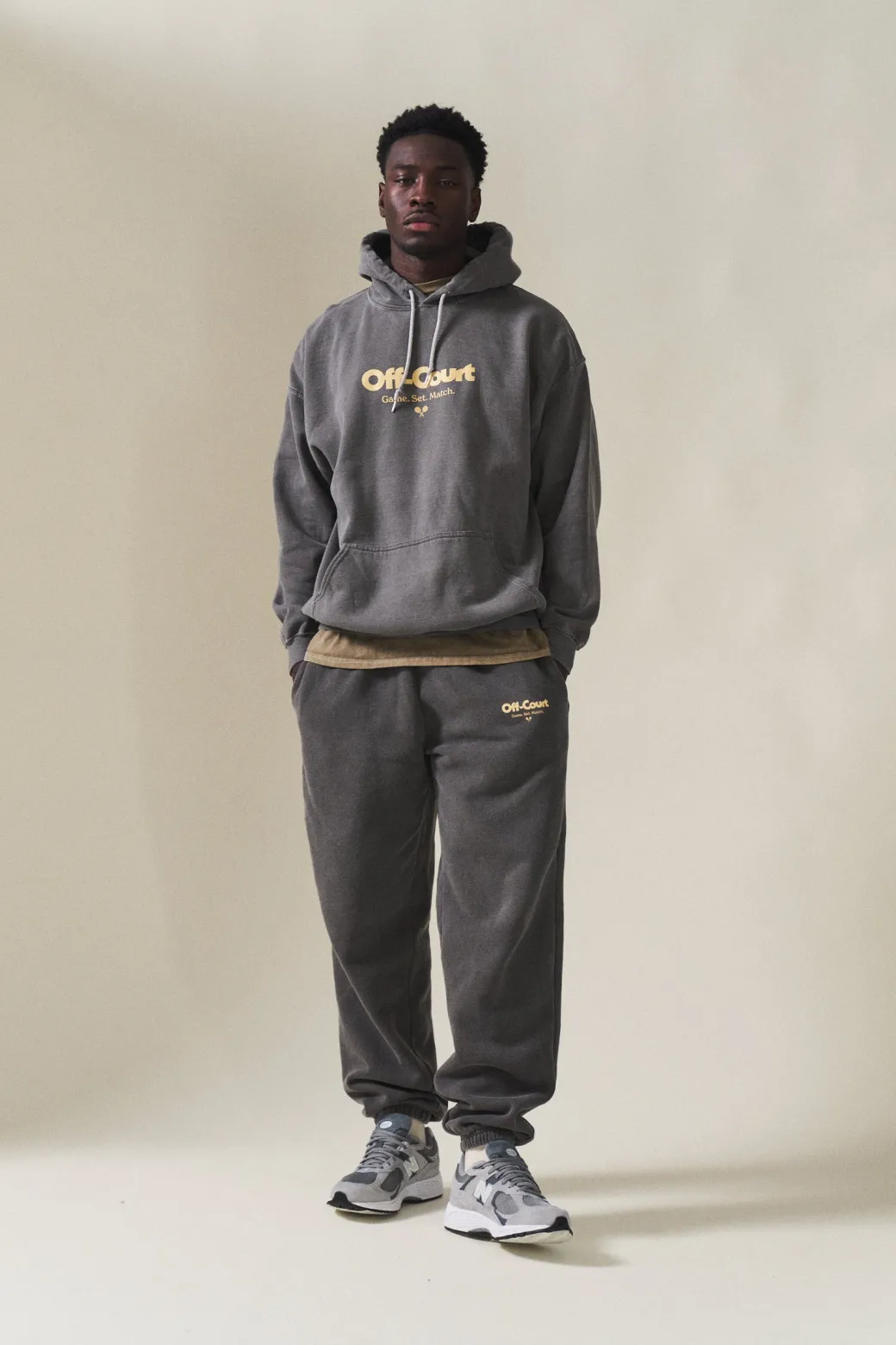 Vice 84 'Off-Court GSM' Vintage Washed Joggers - Charcoal