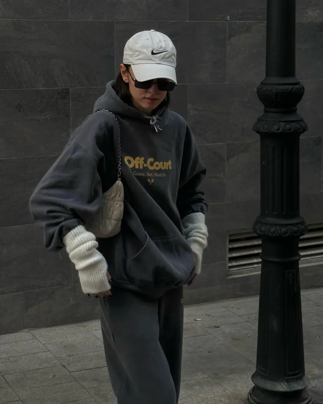 Vice 84 'Off-Court GSM' Vintage Washed Hoodie - Charcoal